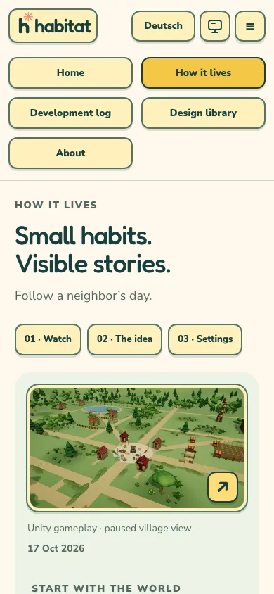 A historical website layout accompanying this development entry.