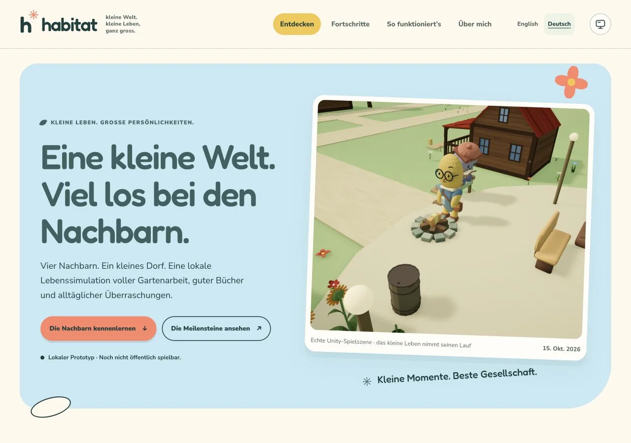 Eine frühere Website-Ansicht als Bildbeleg zu diesem Entwicklungseintrag.