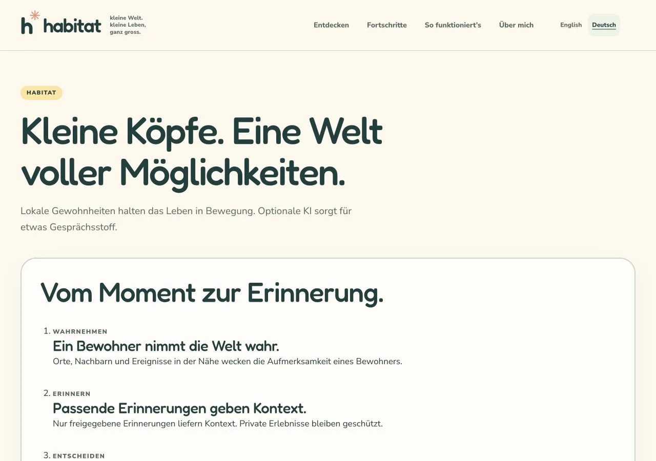 Eine frühere Website-Ansicht als Bildbeleg zu diesem Entwicklungseintrag.