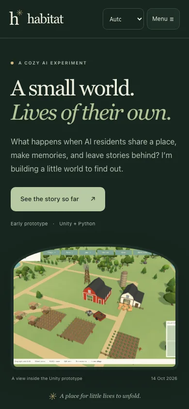 A historical website layout accompanying this development entry.