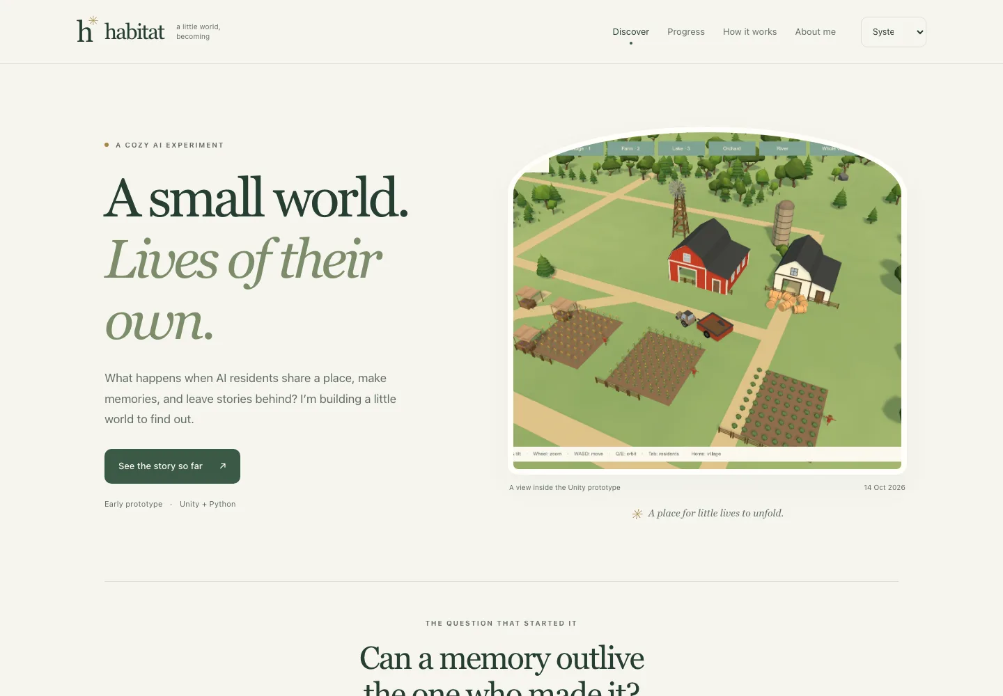 A historical website layout accompanying this development entry.